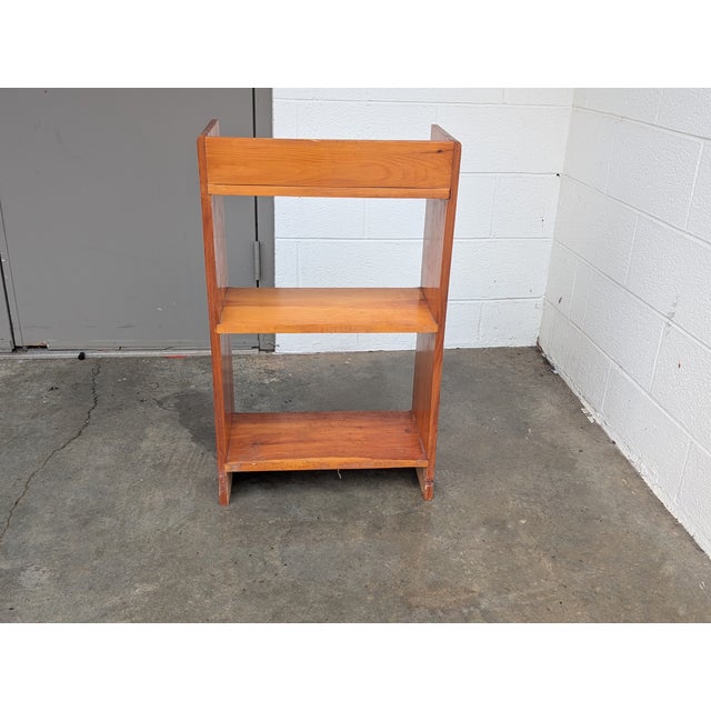 Small Vintage Handmade Solid Oak Bookshelf For Sale - Image 10 of 12