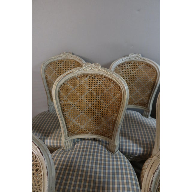 Ivory Louis XVI Style Chairs, 1970s, Set of 14 For Sale - Image 8 of 11