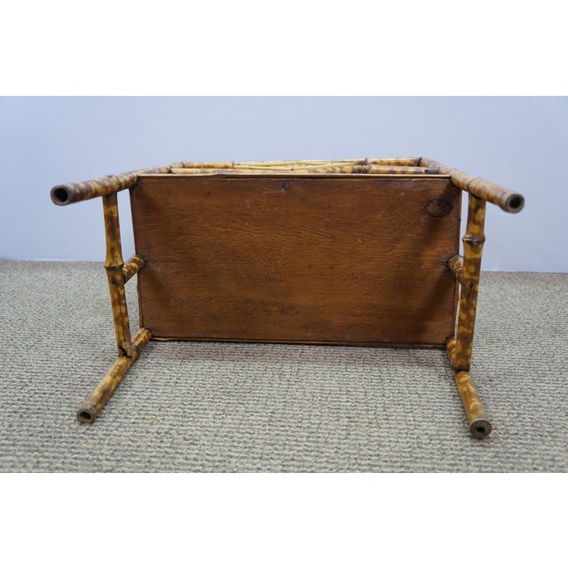 Antique Victorian Bamboo Divided Magazine Storage Rack 23" For Sale - Image 18 of 18