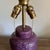 Traditional Vintage Purple Floral Ceramic Ginger Jar Style Pull Chain Table Lamp For Sale - Image 3 of 7