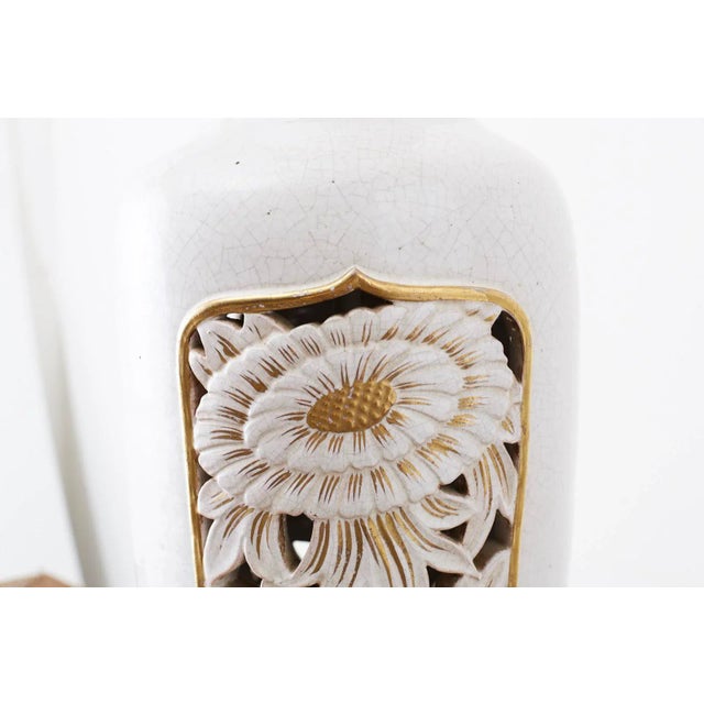 Mid 20th Century Marbro Parcel-Gilt Ceramic Vase Table Lamp For Sale - Image 5 of 13