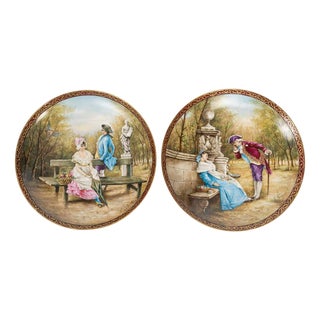 Large 19th Century Porcelain Dishes, Limoges, Set of 2 For Sale