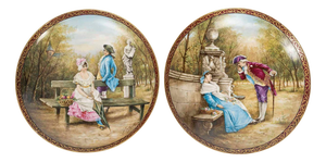 Large 19th Century Porcelain Dishes, Limoges, Set of 2