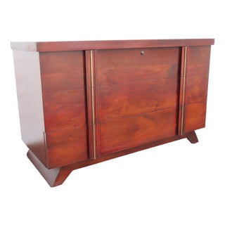Mid Century Lane Cedar Chest Blanket Trunk Window Bench With a Drawer 6657 For Sale