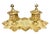 Victorian Era Aesthetic Movement French Solid Brass Antique Double Inkwell With Porcelain Inserts, ca.1880 For Sale In Greenville, SC - Image 6 of 11