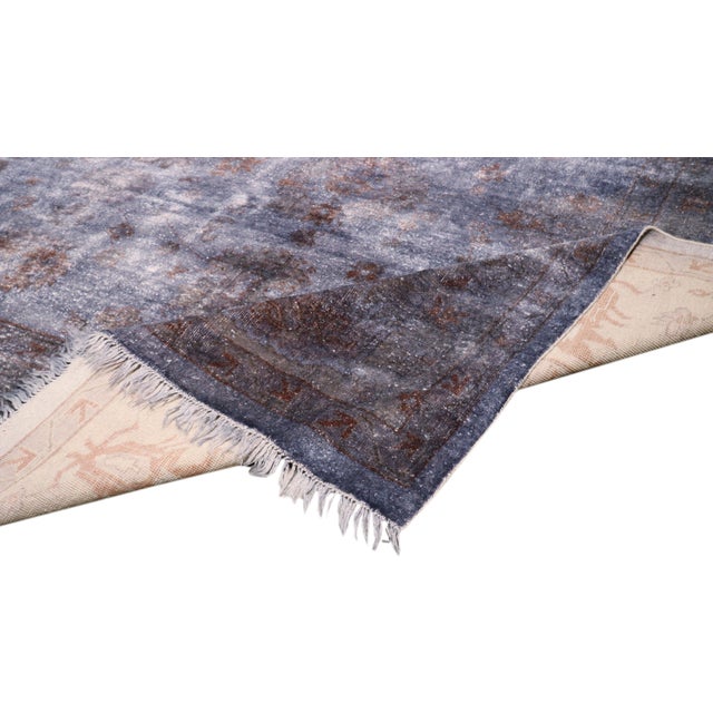 2020s Pasargad Home Overdye Purple Wool Area Rug, 11'11'' X 12' 4'' For Sale - Image 5 of 6