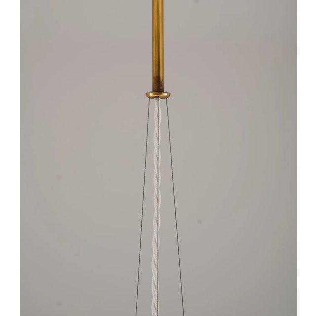 Swedish Modern Pendant in Brass and Glass from Bröderna Malmströms, 1950s For Sale - Image 6 of 9