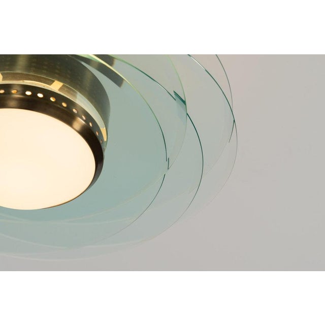 Brass and Glass 2079 Ceiling Lamp by Max Ingrand for Fontana Arte, Italy, 1960s For Sale - Image 6 of 17