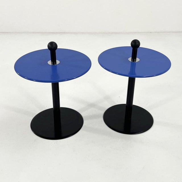 1980s Postmodern Blue Side Table from Ikea, 1980s For Sale - Image 5 of 9
