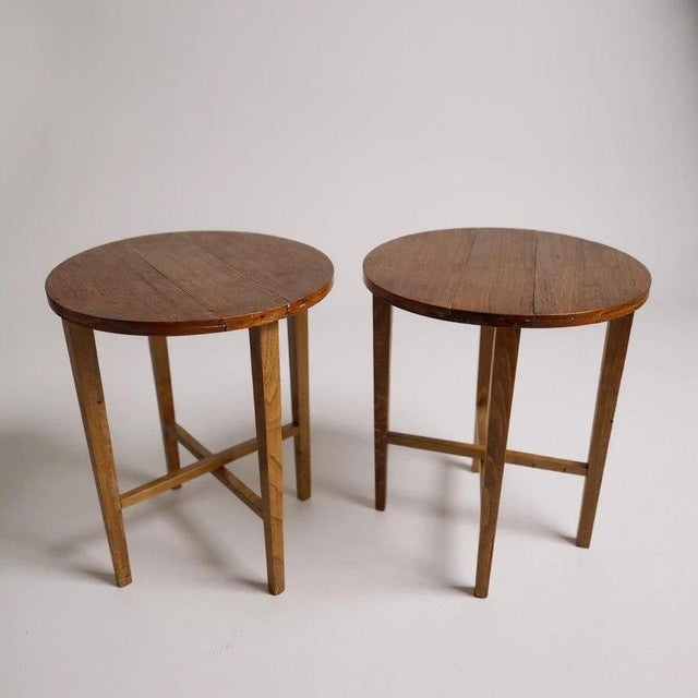 Mid-Century Danish Modern Oak Folding Bedside Tables by Poul Hundevad, Set of 2 For Sale - Image 9 of 9
