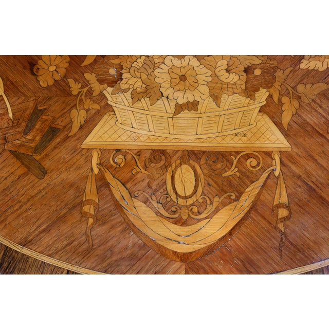 Louis XVI Style Marquetry Table A' Ecrire For Sale - Image 4 of 13