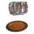 1960s Silver Trays for Holiday Entertaining. Vintage Reed & Barton Carving Tray and Wallace Triple Serving Platter For Sale