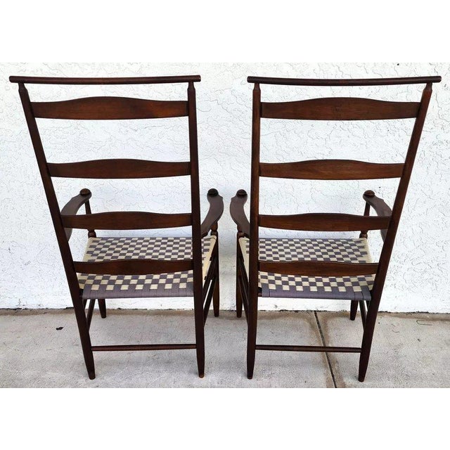 Nichols & Stone Shaker Armchairs Pair For Sale In Miami - Image 6 of 12