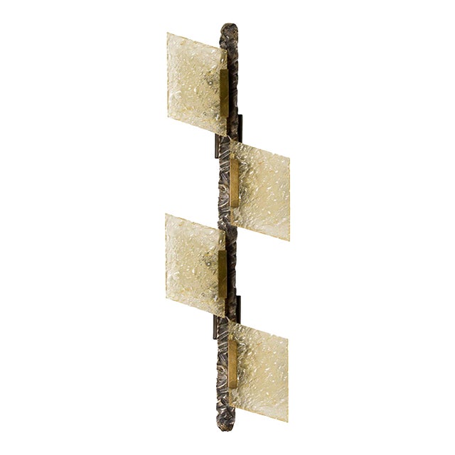 Vintage 1970s Dallux Brutalist Sconce For Sale