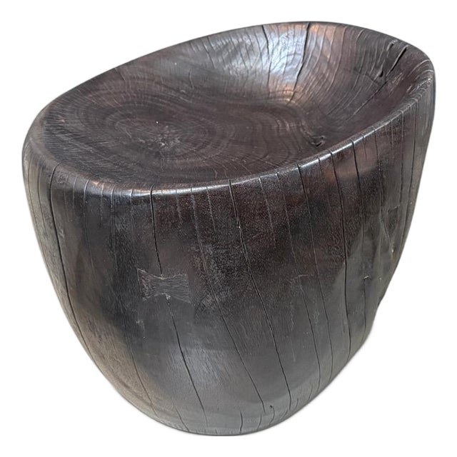Andrianna Shamaris Modern Organic Hand Carved Minimalist Chair For Sale