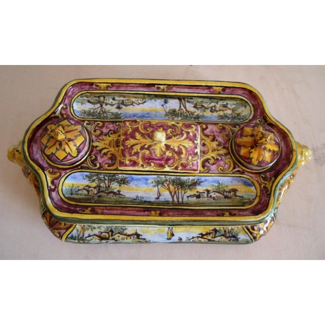 Ceramic Inkwell from Minghetti, Bologna, 1890s For Sale - Image 10 of 13