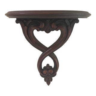 Vintage Mahogany Wall Shelf For Sale