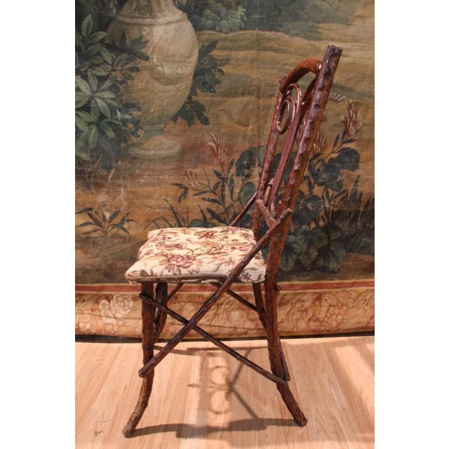 Chair made from branches, folk art from the German-speaking region In good condition, made in the late 19th and early 20th...