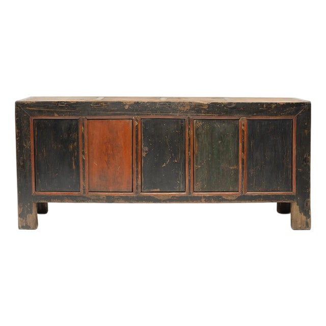 Chinese Red Door Coffer, C. 1900 For Sale