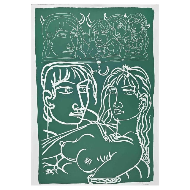 Tono Zancanaro, Devils, Original Lithograph, 1981 For Sale