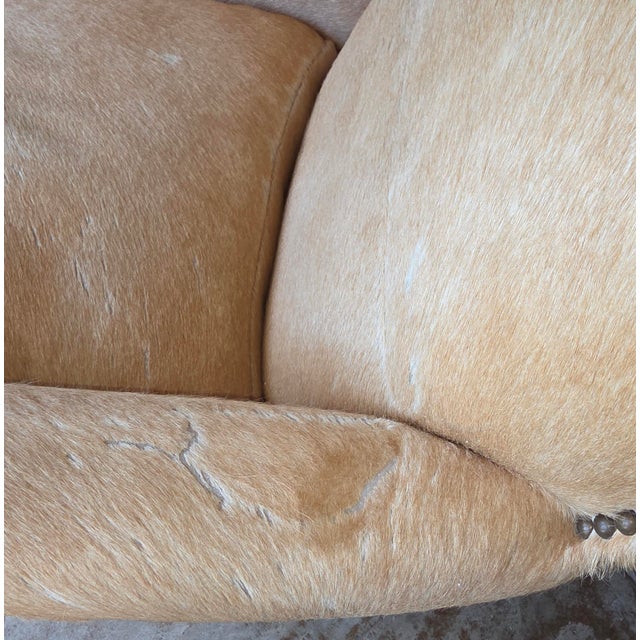 Pair of Rustic Style Hide Covered Club Chairs For Sale - Image 9 of 15