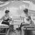 Backgammon by the Pool 1959 Countess Peter Jean-Baptiste de Manio (left) and Mary-Beth Turner playing backgammon by a...