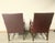Vintage Georgian Style Burgundy Leather Gainsborough Armchairs Tufted Chesterfield For Sale - Image 4 of 13