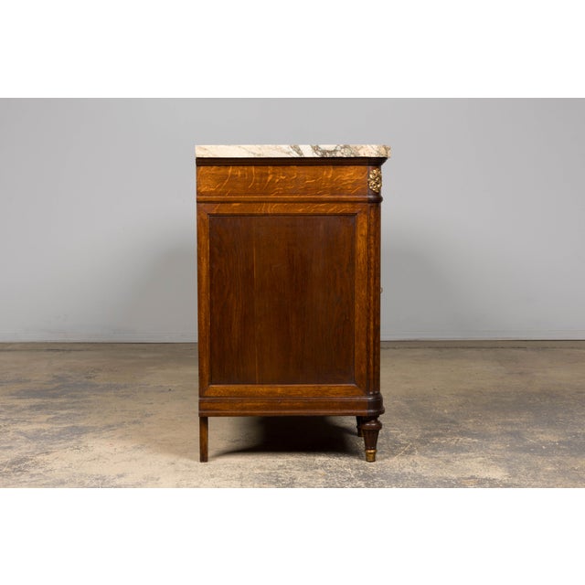 Late 19th Century French Louis XVI Oak & Marble Sideboard by Haentges Freres For Sale - Image 14 of 18