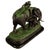 Metal Antique Cast Bronze Elephant Hunt Scene With Lion Antonio Amorgasti Belgium 1925 For Sale - Image 7 of 15