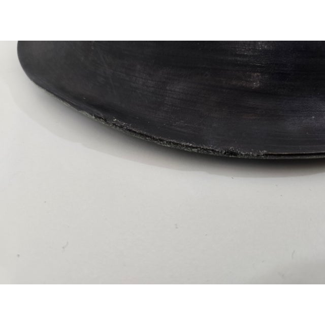 Black Decorative Dish with Female Face by Le Tignard for Accolay, France, 1970s For Sale - Image 8 of 10