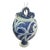 1980s Blue & White Hand Painted Stoneware Studio Pottery Hummingbird Feeder For Sale