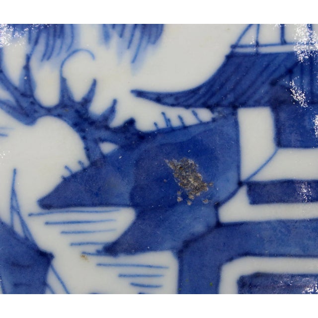 Circa 1830-60 Blue Canton Chestnut Basket For Sale In Raleigh - Image 6 of 7