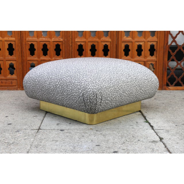 Hollywood Regency Vintage Large Hollywood Regency Poufs or Ottoman For Sale - Image 3 of 12