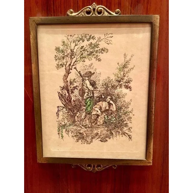 Inlaid Bar Cabinet with Etchings, 1960s For Sale - Image 4 of 11