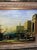 1960s 1960s Vintage Oil on Canvas Painting of a Seashore Italian Town With People by the Port and Ships, Framed For Sale - Image 5 of 9