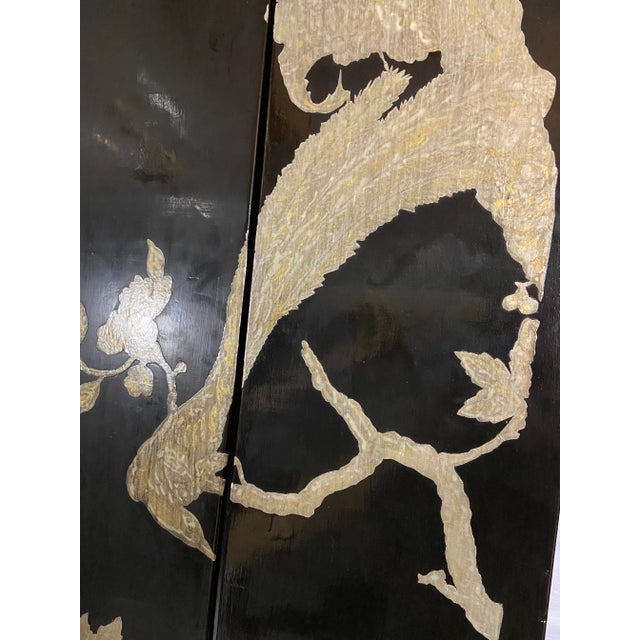 Chinoiserie Chanel Style Lacquered Screen For Sale - Image 3 of 8