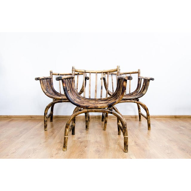 Art Deco Rattan Armchairs, Set of 3 For Sale - Image 12 of 18