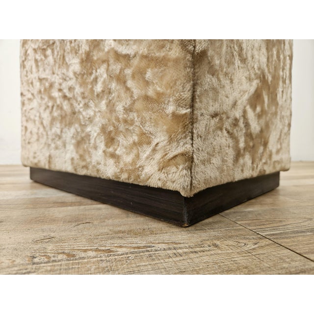 Vintage Upholstered Wooden Ottoman, 1950s For Sale - Image 12 of 14