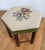 Mid-Century Modern Vintage Mid-Century Footstool With Floral Needlepoint Tapestry For Sale - Image 3 of 8