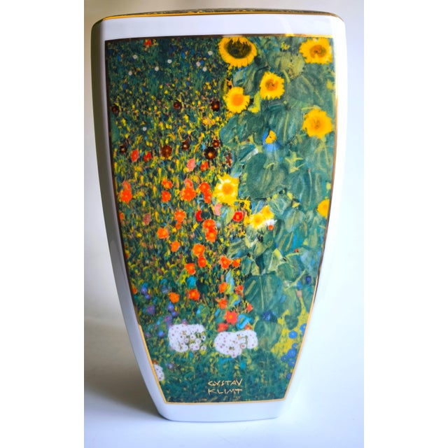 Art Nouveau 20th Century Goebel Porcelain Vase - Gustav Klimt Blumenmotive Limited Edition For Sale - Image 3 of 17