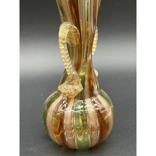 Antique Salviati Filigree Murano Glass Vases, Set of 2 For Sale - Image 9 of 13