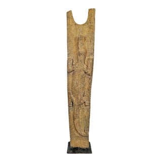 Antique Dogon Alligator Wood Panel For Sale