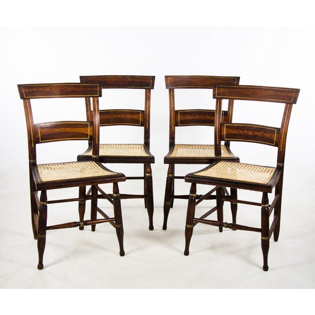 Late 19th Century American Cafe Style Walnut and Caned ...