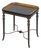 Regency Style Black With Gilt Geometric Design Lacquered Wood Tray Table For Sale