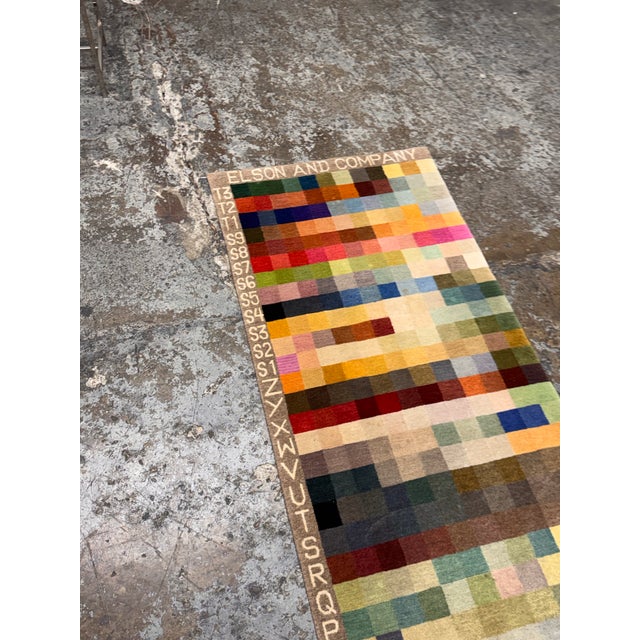 2ft 2in × 6ft 8in Elson & Company Color Chart Runner Rug For Sale - Image 10 of 12