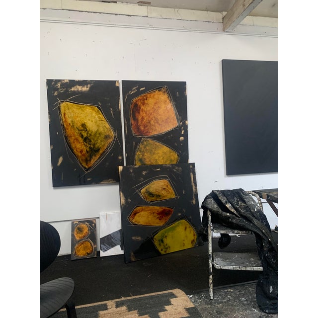 Early 21st Century Kardesch, Precious Black No. 2, Oil, Set of 2 For Sale - Image 5 of 6