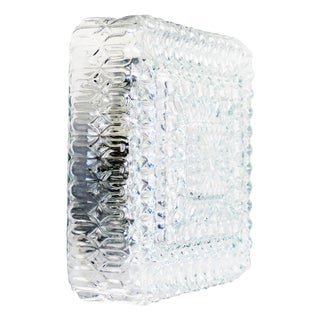 Mid-Century Clear Glass Sconce For Sale