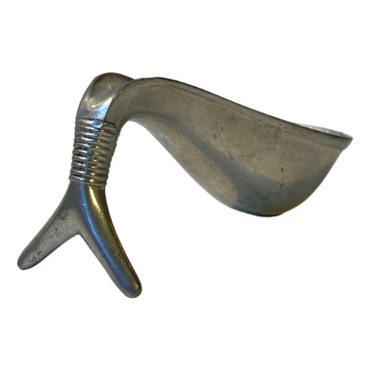 Vintage Art Deco Whale Pipe Rest in Pewter by Just Andersen, 1930s For Sale