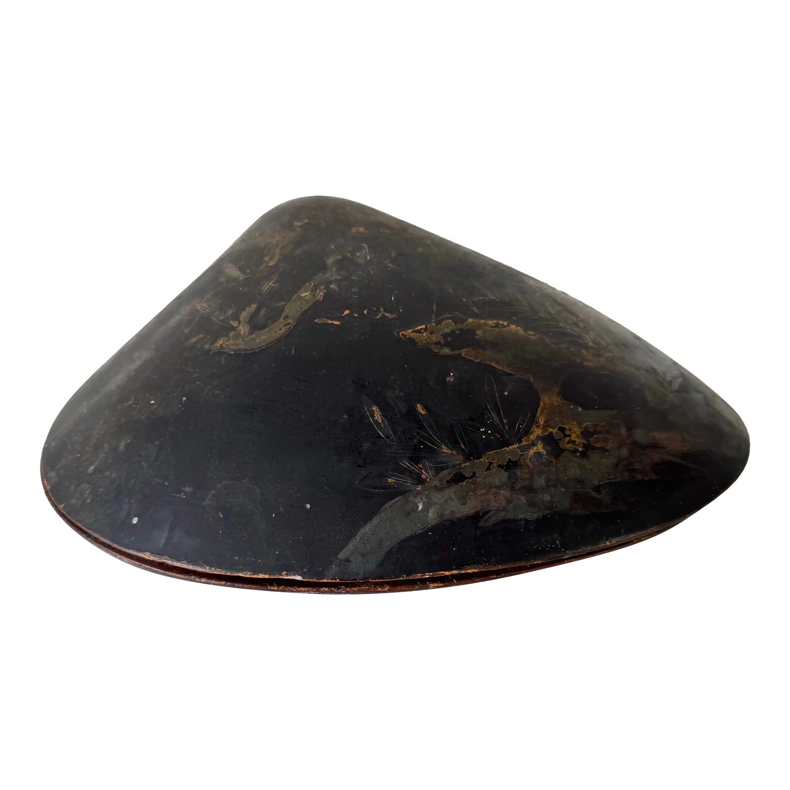 Vintage Chinese Hand-Carved Wooden Sea Pearl Shell Box | Chairish