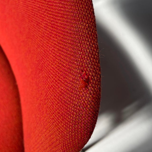 Orange Italian Modern Red Fabric DSC Chairs by Giancarlo Piretti for Castelli, 1970s, Set of 22 For Sale - Image 8 of 18